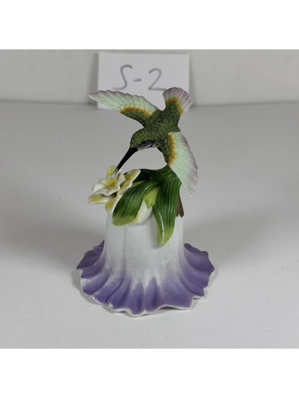 Vintage 2000 Avon Porcelain Hummingbird Bell Collectible Figurine S-2